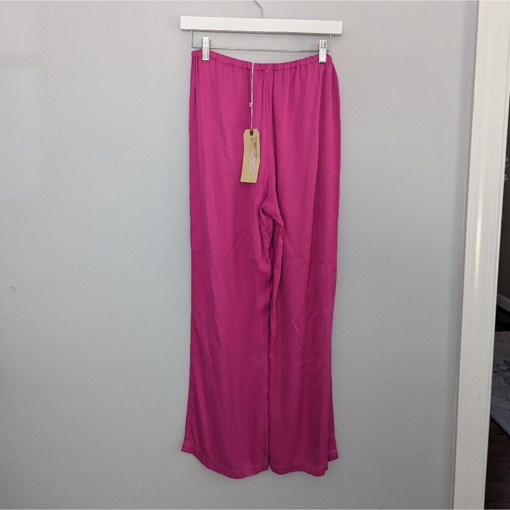 NEW Women's Raquel Allegra Cropped Pheonix Fuchsia Pink Pants Small $345 - Picture 2 of 9